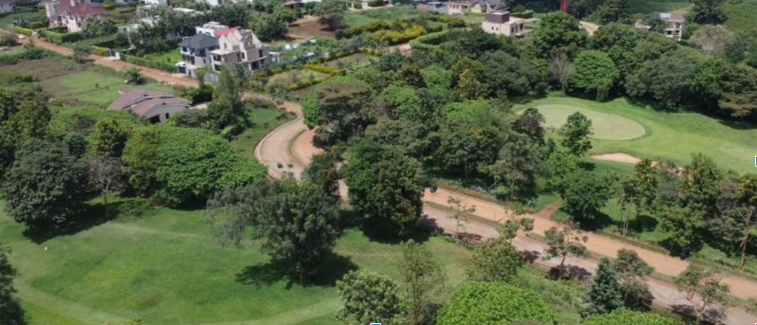 Aerial view of Migaa Golf Estate in Kiambu County, Kenya — land for sale near Nairobi with 18-hole championship golf course and 50% open green space
