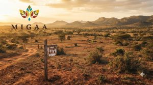 Land for Sale in Kenya – rural plot with For Sale sign at MIGAA